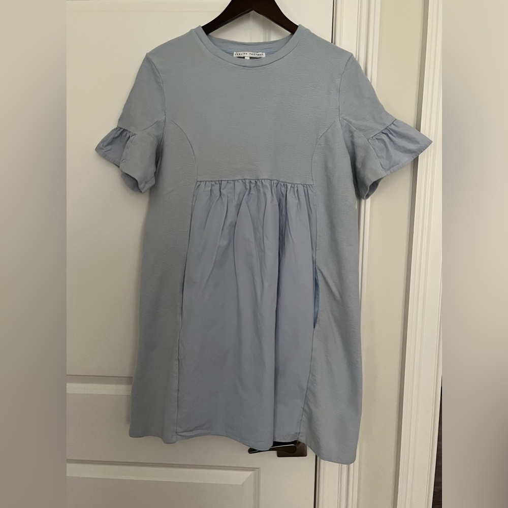 English Factory women’s babydoll dress Sz. L blue